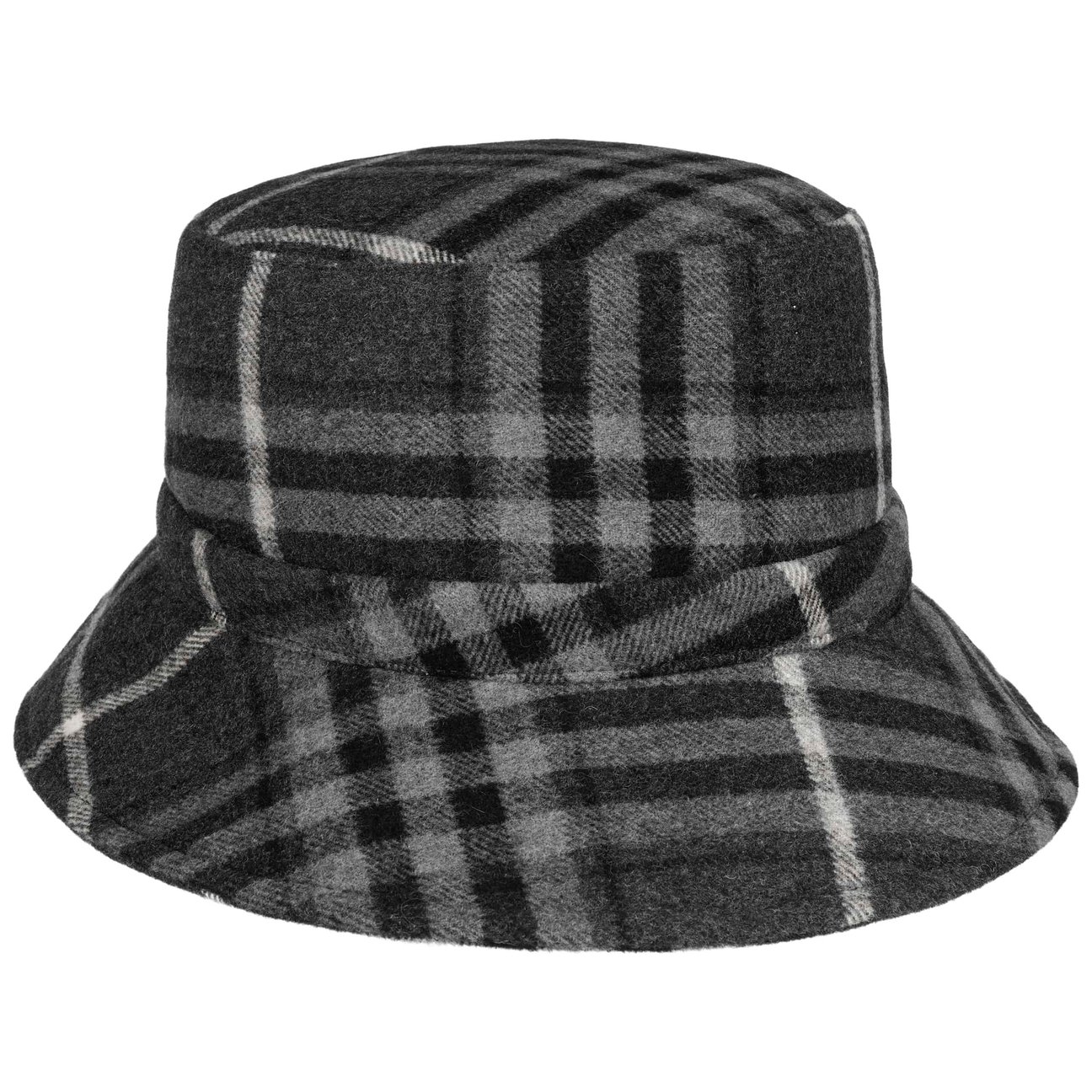 Lierys Women's Anthracite Donora Check Bucket Cloth Hat By