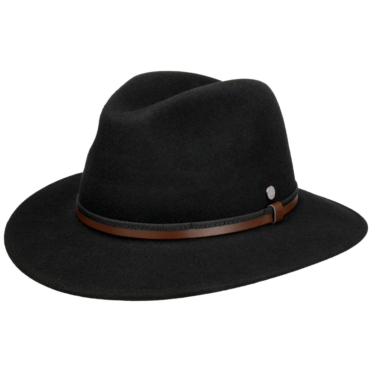 Lierys Women's Black Crushable Wool Traveller Hat By
