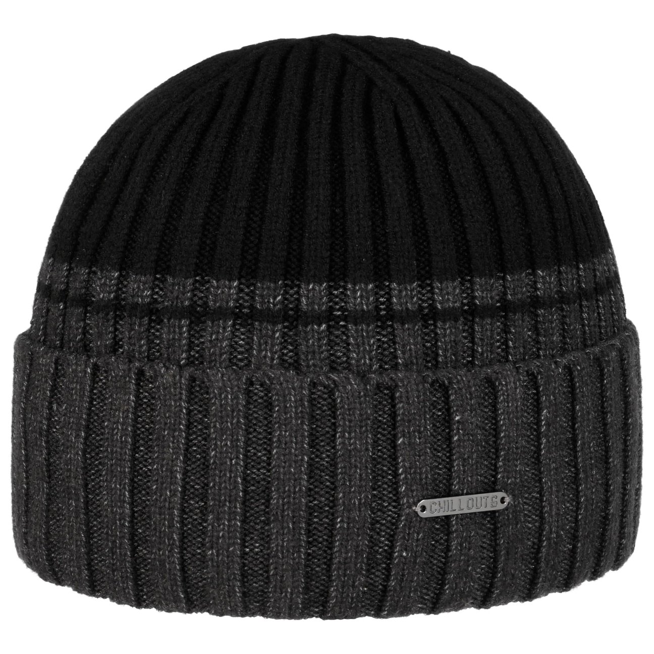 Chillouts Men's Dark Grey Twotone Soft Beanie Hat By