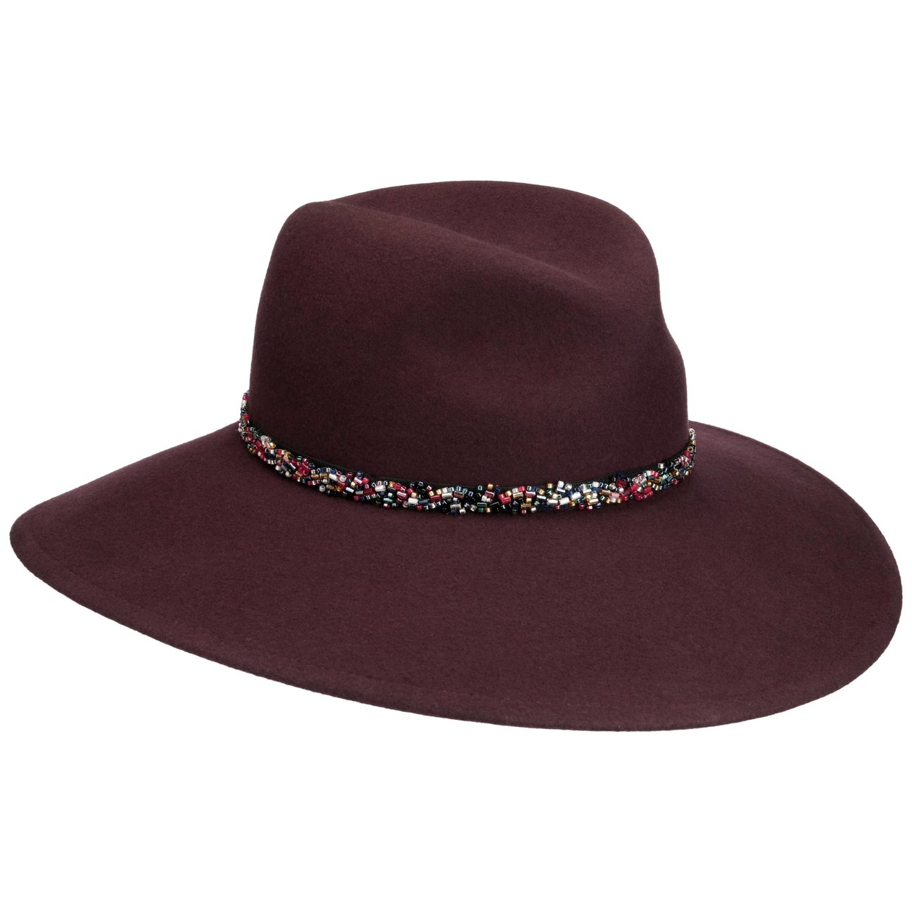 Mayser Women's Plum Hilary Wool Floppy Hat By