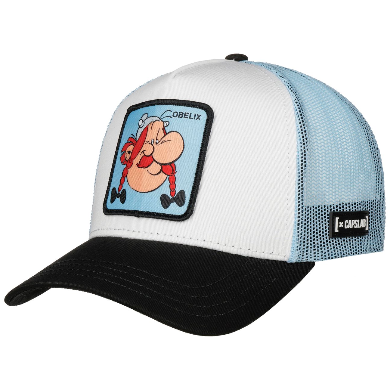 Capslab Women's White-Blue Obelix Trucker Cap By