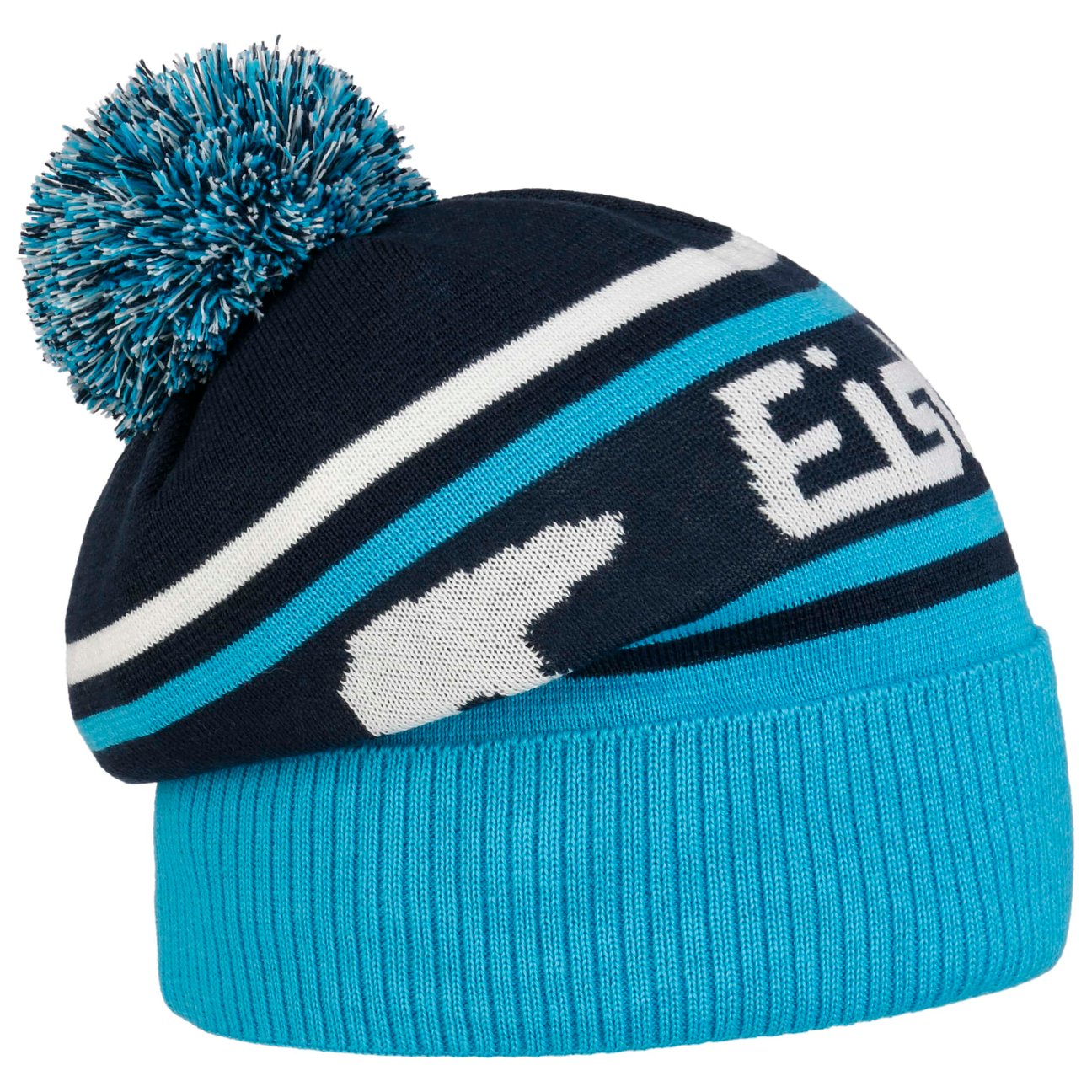 Eisbär Men's Turquoise Chani Pompom Hat By