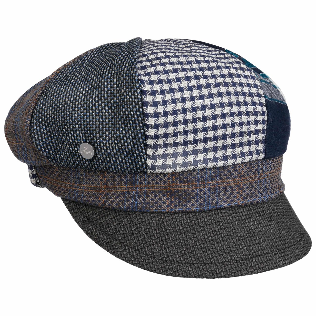 Lierys Girls Navy Burniston Patchwork Newsboy Cap By