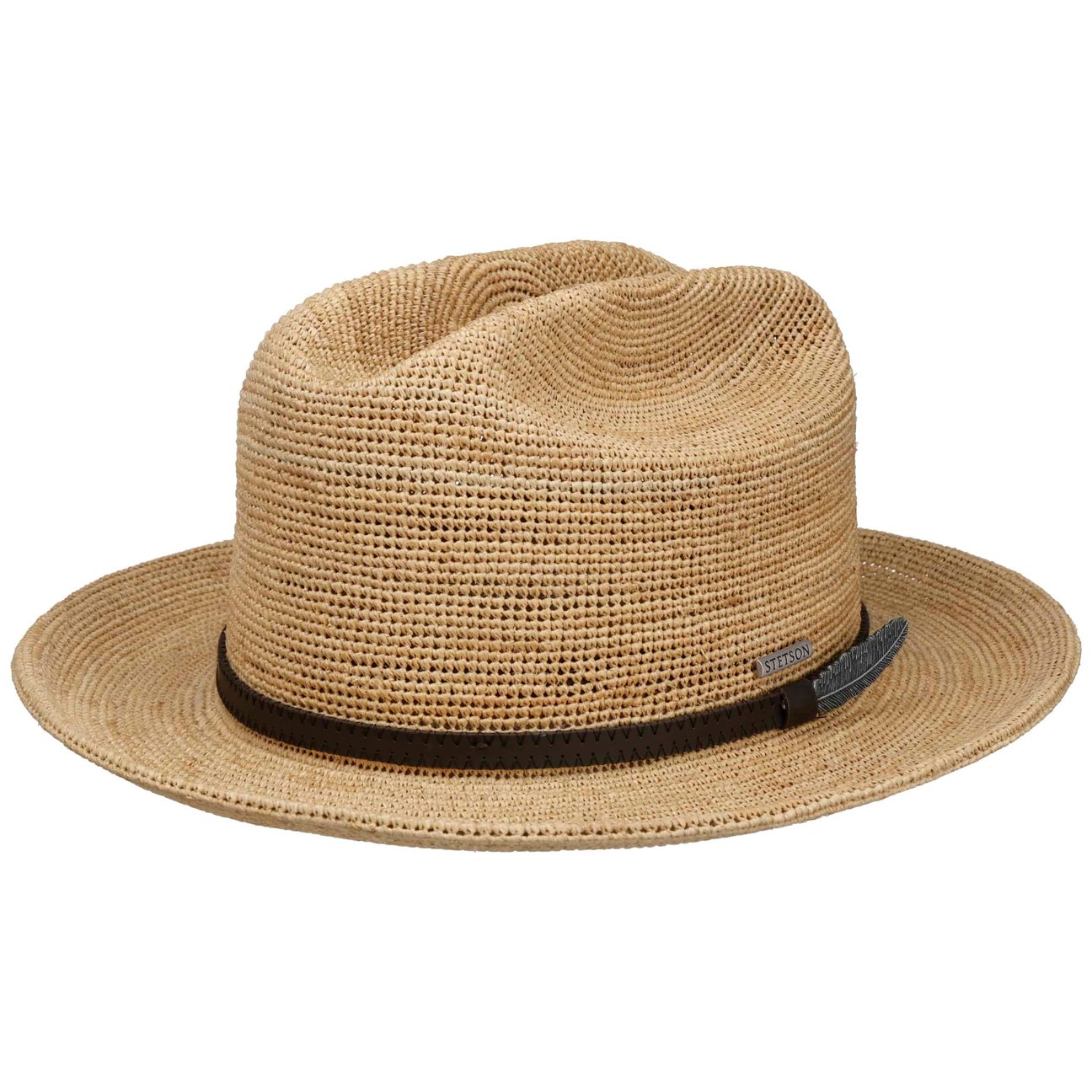 Stetson Beige Velaro Western Crochet Raffia Hat By