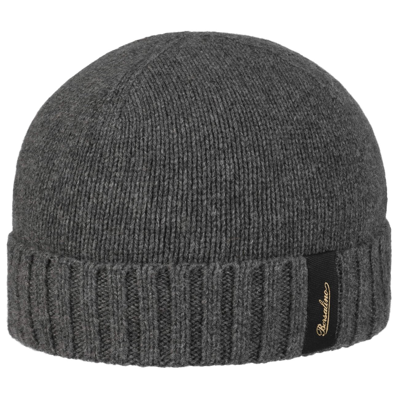 Borsalino Women's Dark Grey Uni Cashmere Beanie Hat By