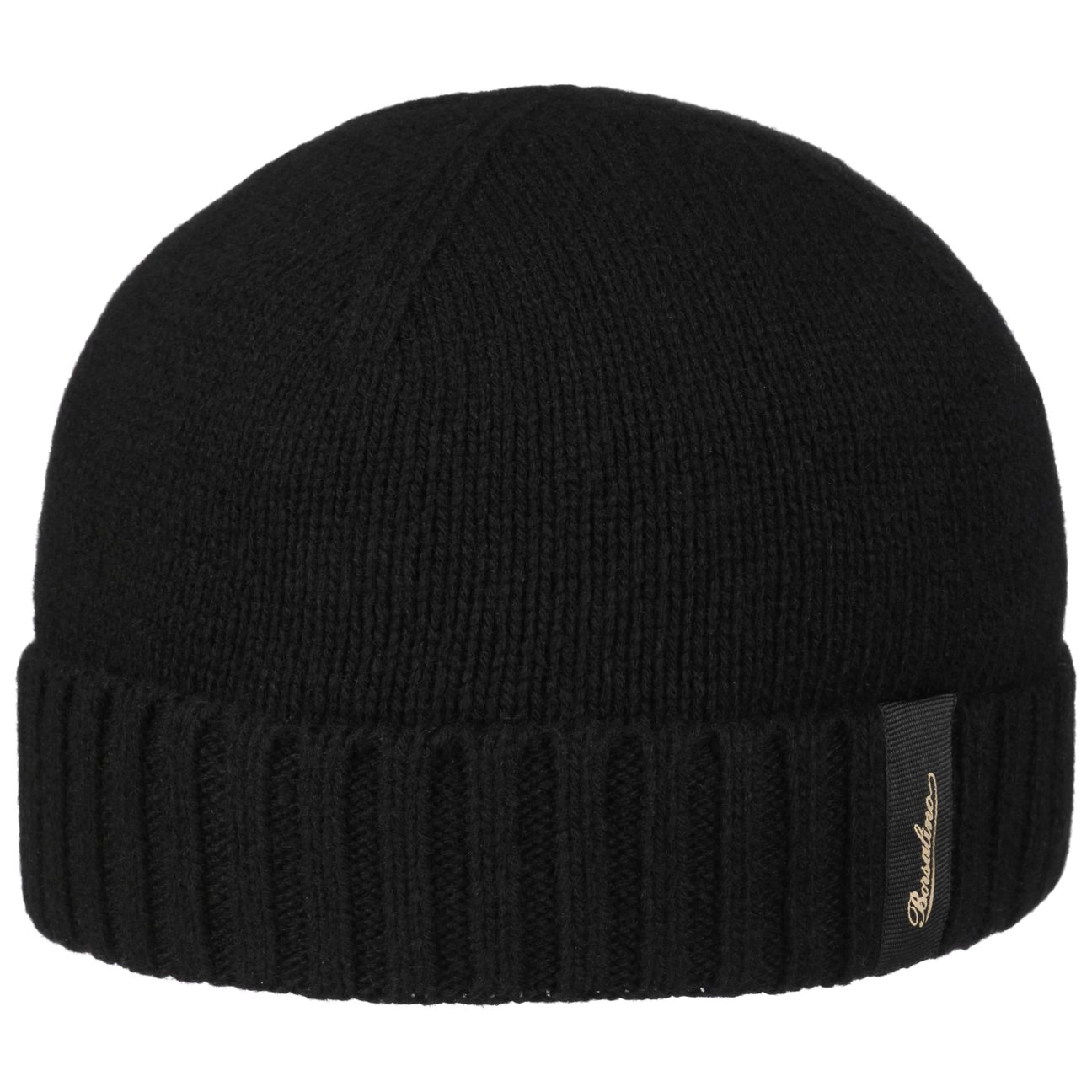 Borsalino Women's Black Uni Cashmere Beanie Hat By