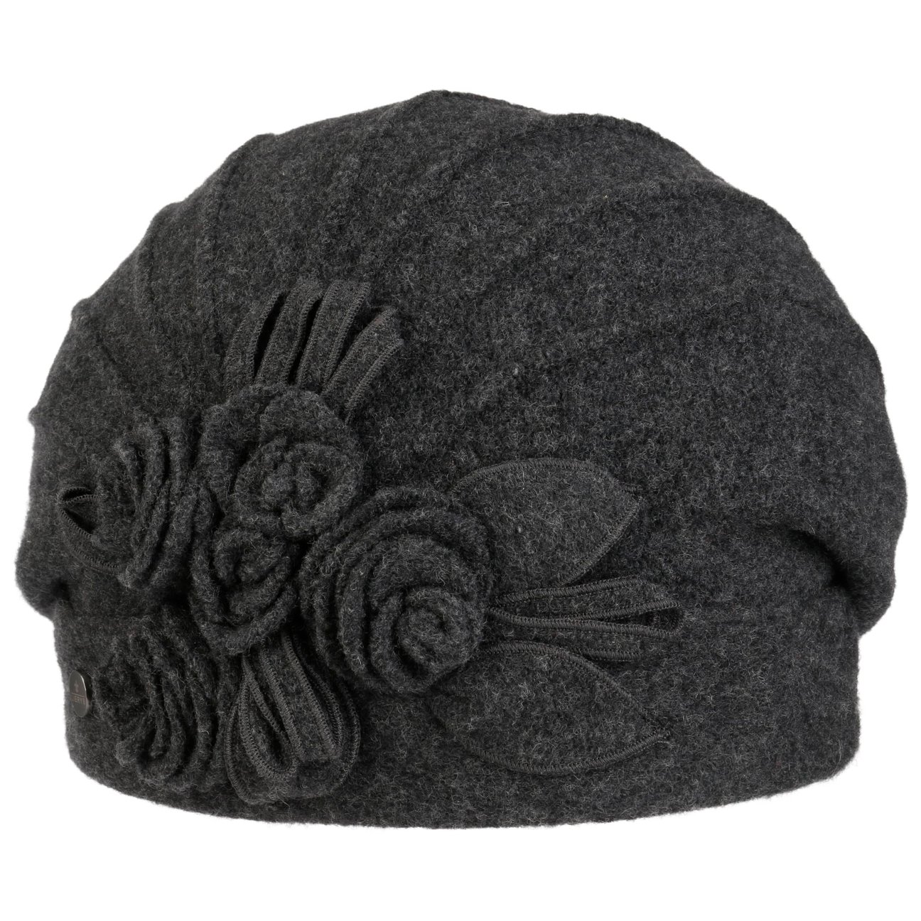 Lierys Women's Anthracite Menova Milled Wool Beret By
