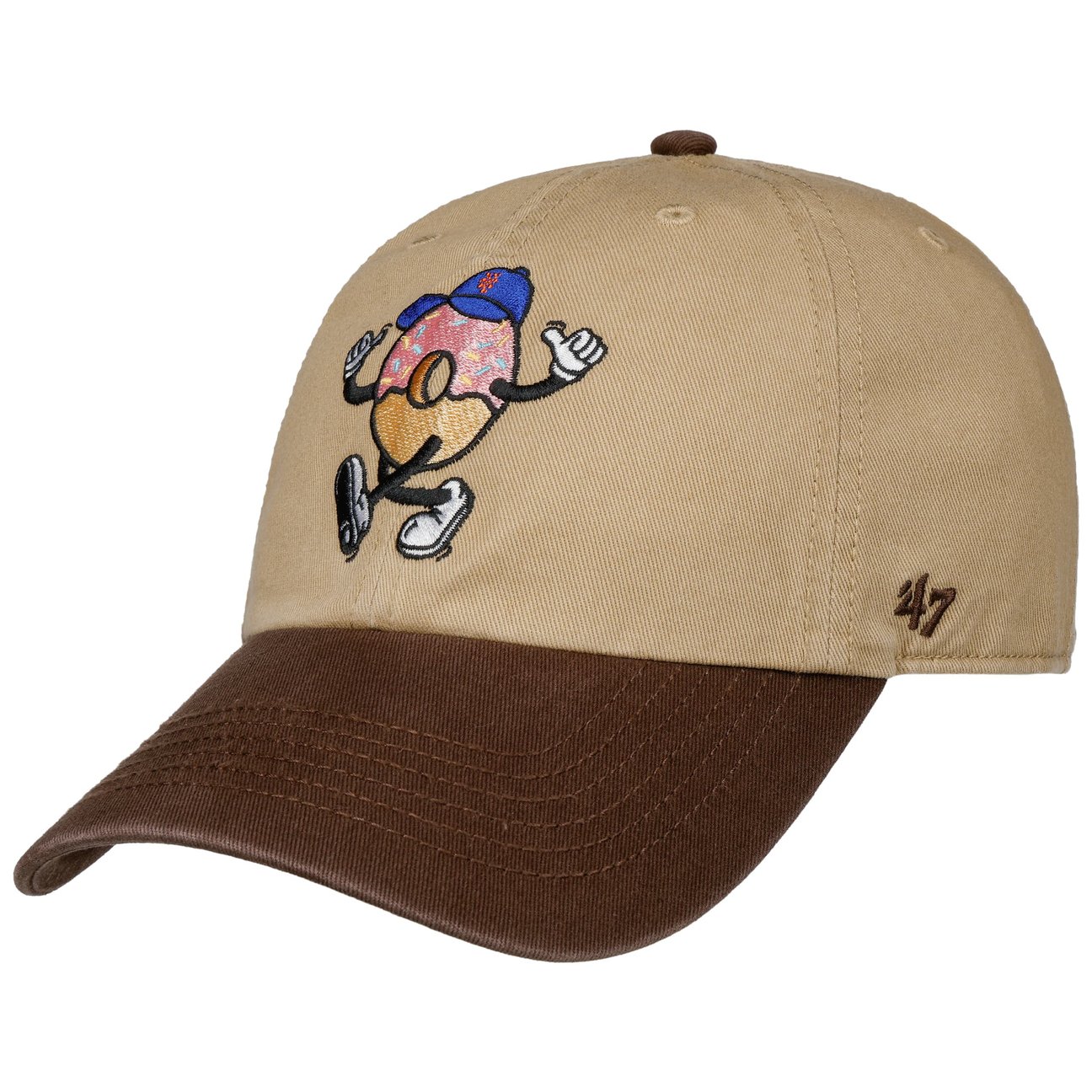47 Brand Men's Khaki Mlb Mets Donuts Cap By