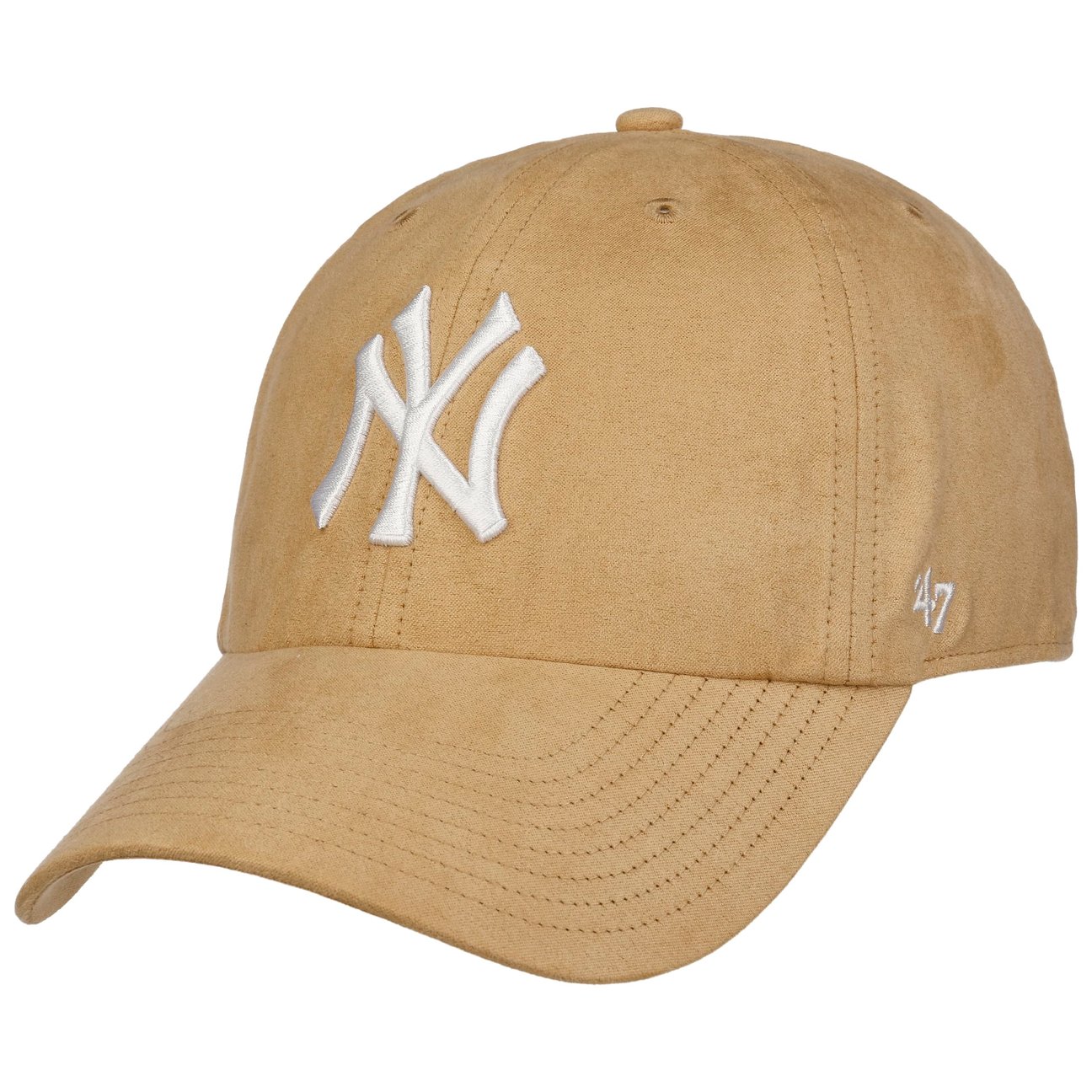 47 Brand Men's Khaki Mlb Yankees Ballpark Suede Cap By