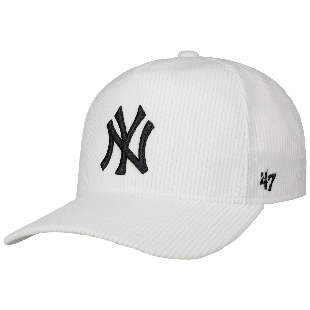 47 Brand Men's White Mlb Yankees Thick Cord Cap By