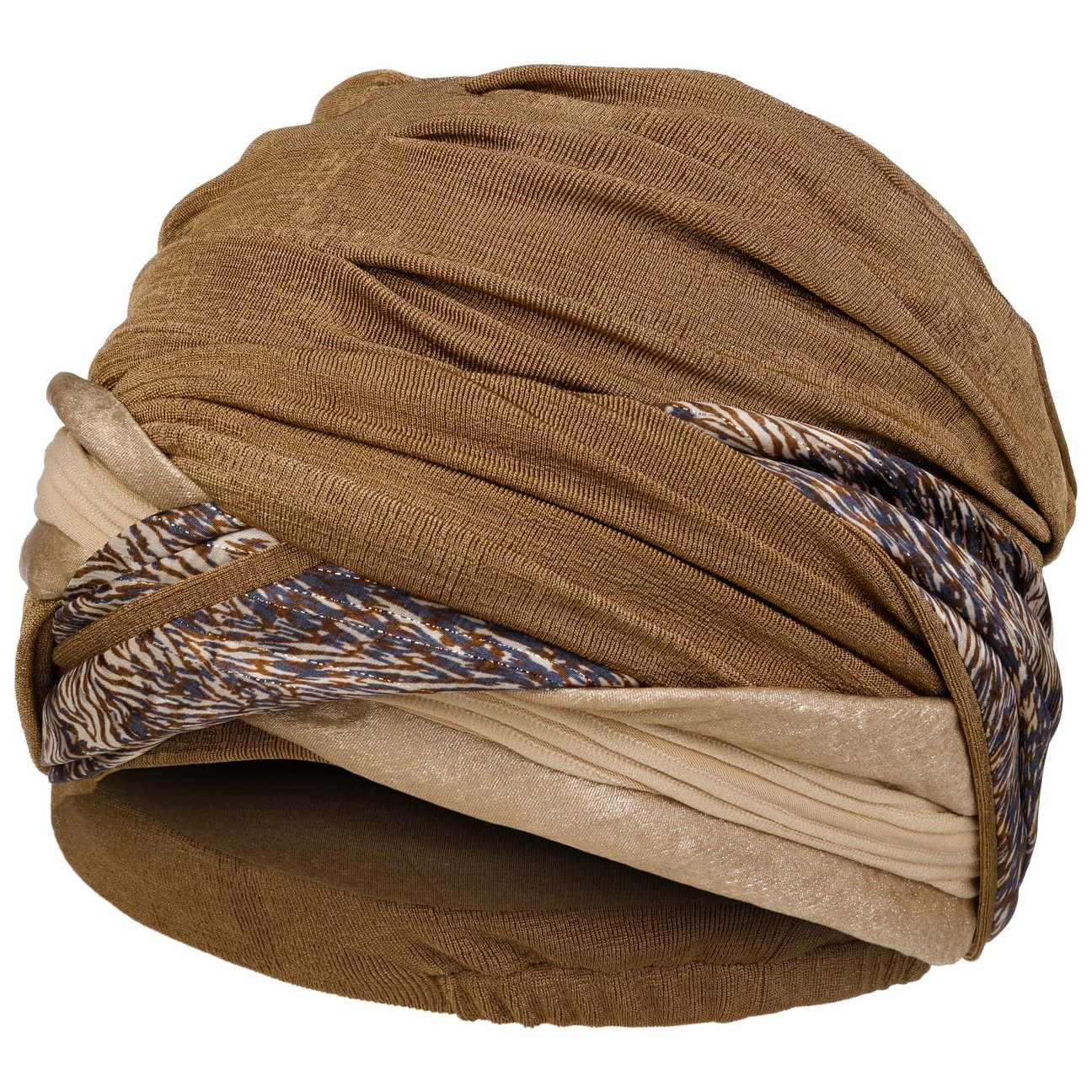 Christine Headwear Women's Beige-Brown Perla Boho Mix Turban By