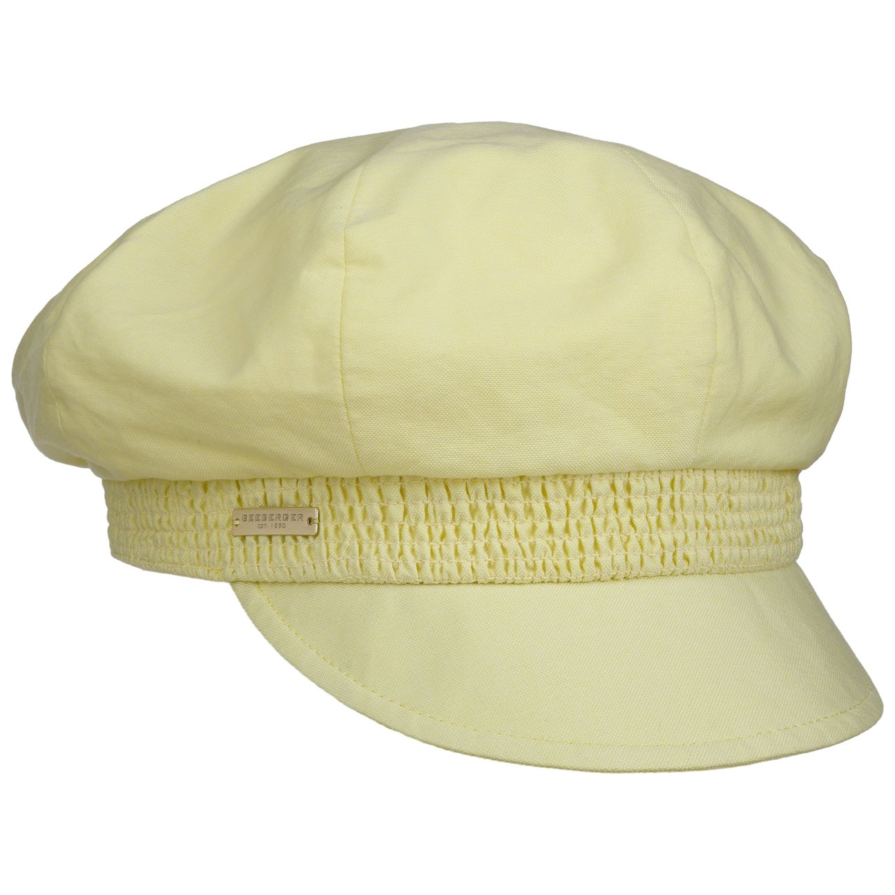 Seeberger Girls Pastel Yellow Uni Chambray Newsboy Cap By