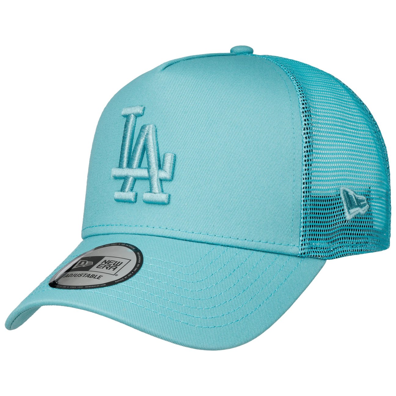 New Era Men's Light Blue Mlb Uni Ess Dodgers Trucker Cap By