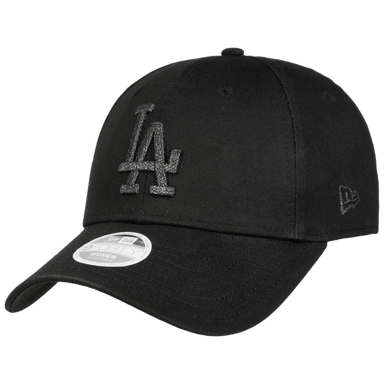 New Era Men's Black 9Forty Metallic Logo Dodgers Cap By