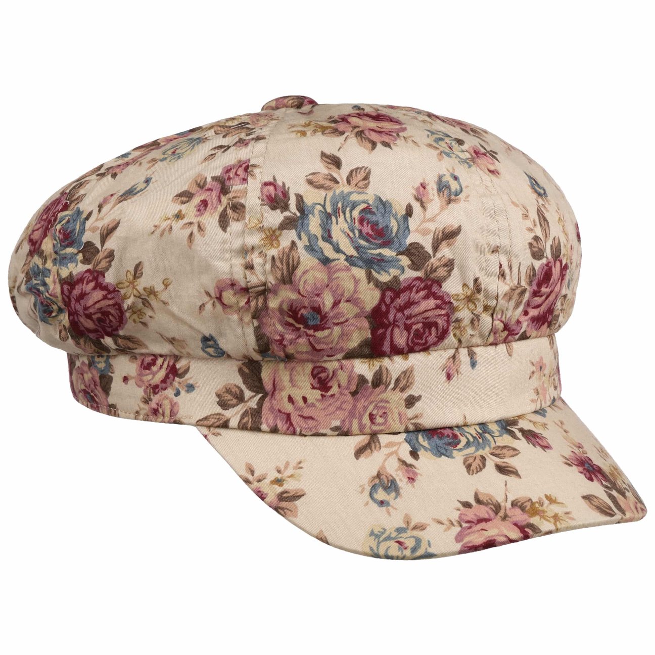 Lipodo Girls Beige Romantic Roses Newsboy Cap By