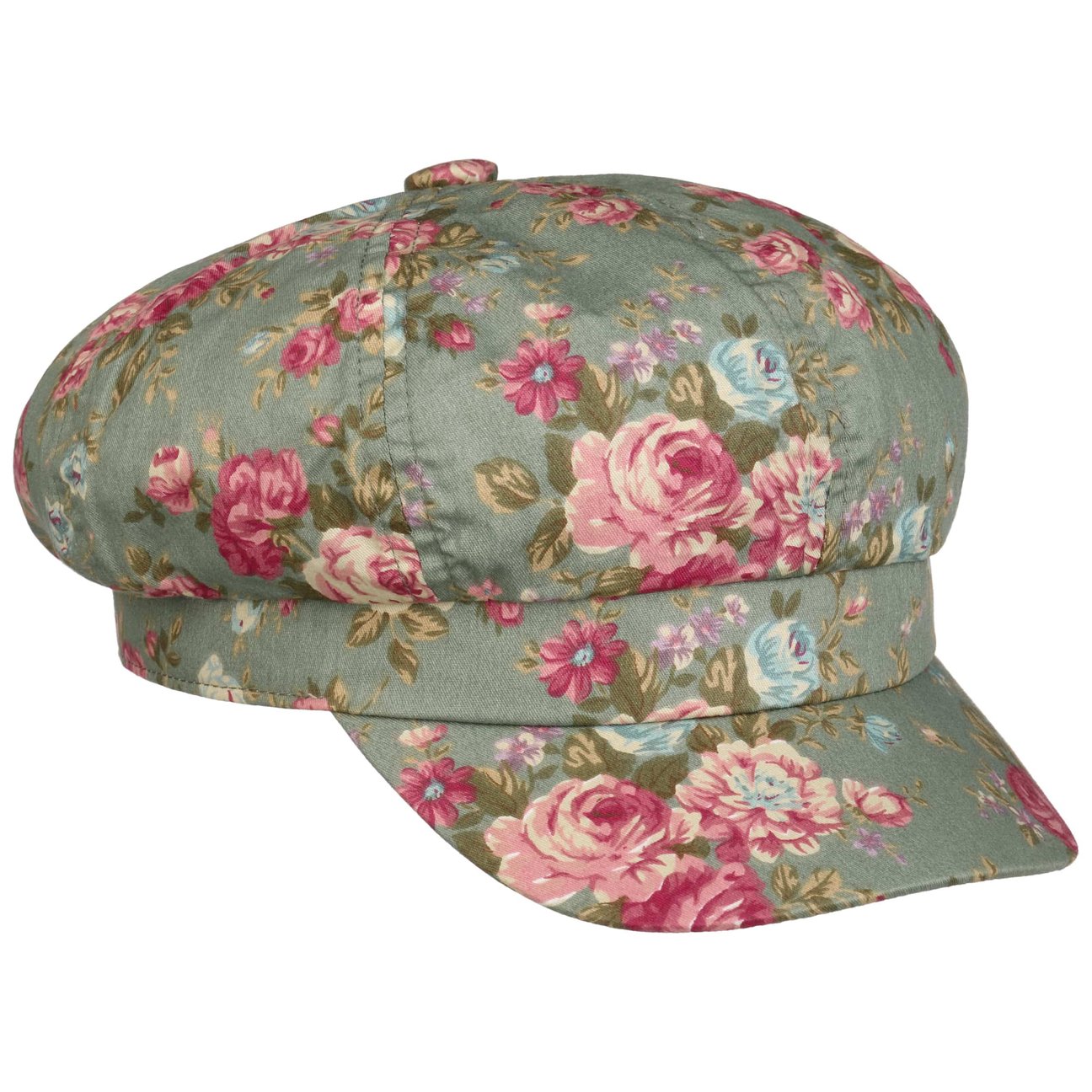 Lipodo Girls Green Romantic Roses Newsboy Cap By
