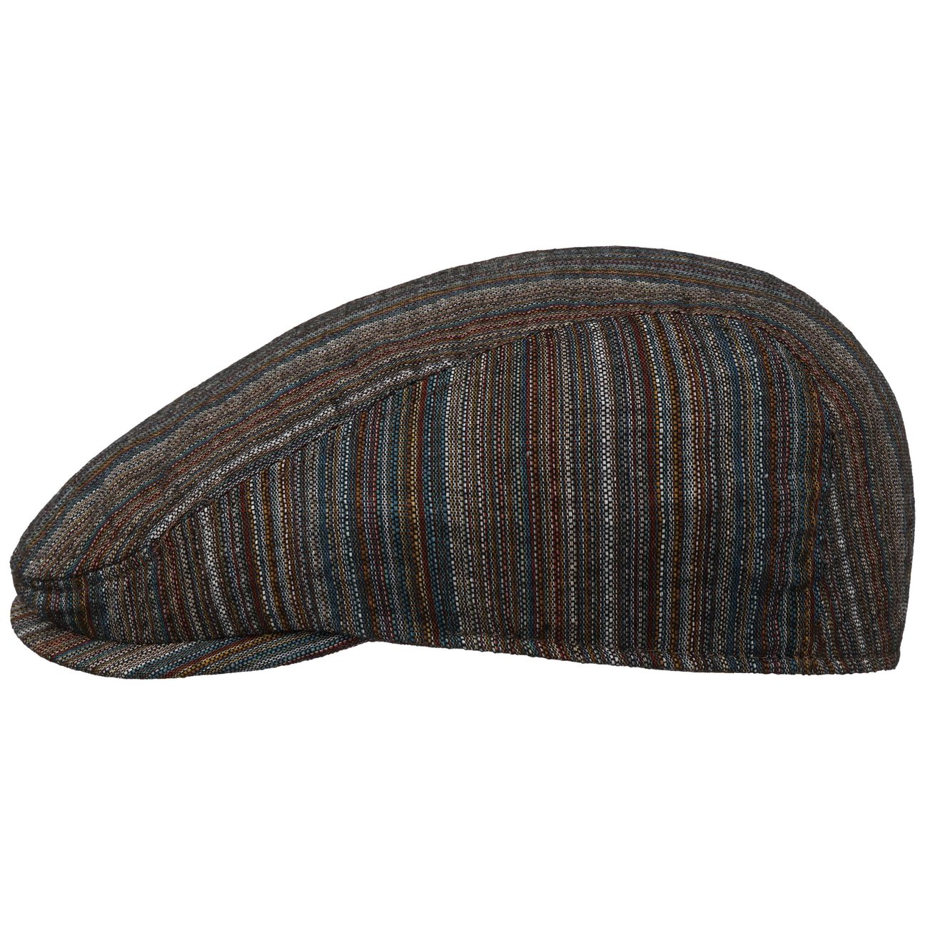 Lipodo Navy Temberton Stripes Flat Cap By