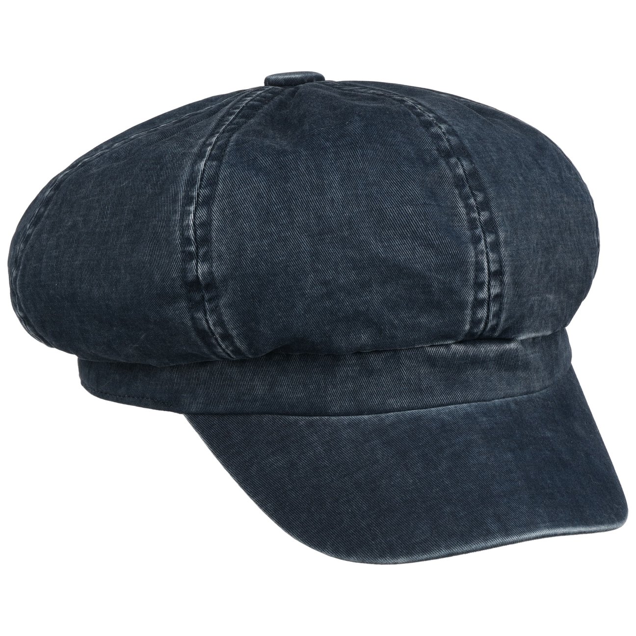 Lipodo Women's Navy Uni Washed Cotton Newsboy Cap By