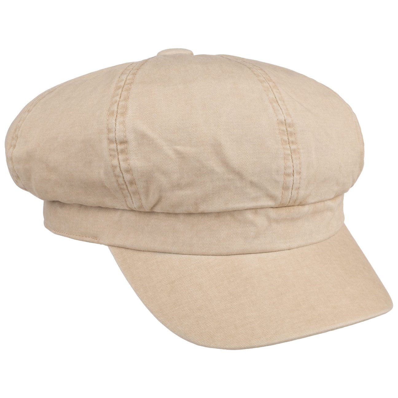 Lipodo Women's Oatmeal Uni Washed Cotton Newsboy Cap By