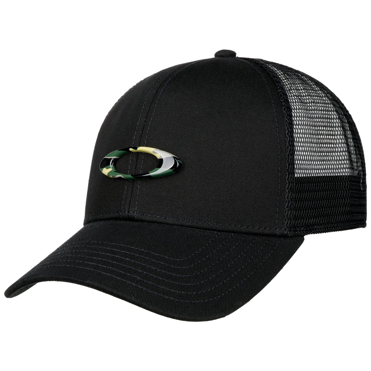 Oakley Women's Black Logo Ellipse Trucker Cap By