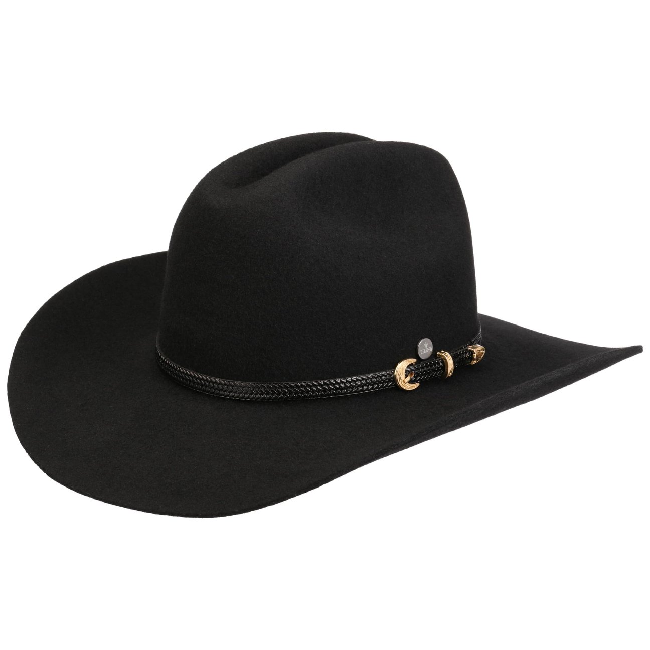 Lierys Black Arvellon Wool Western Hat By