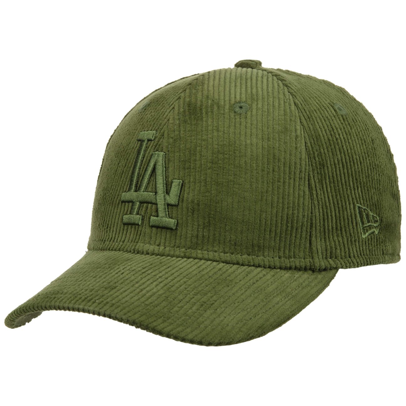 New Era Men's Olive 9Forty Uni Cord Dodgers Cap By