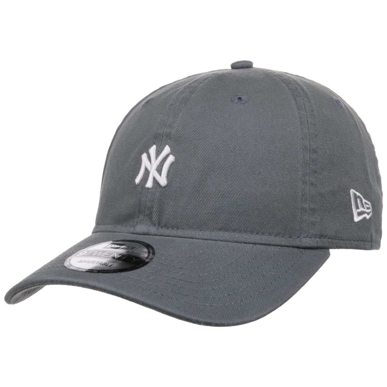 New Era Men's Grey 9Twenty Washed Mini Logo Yankees Cap By