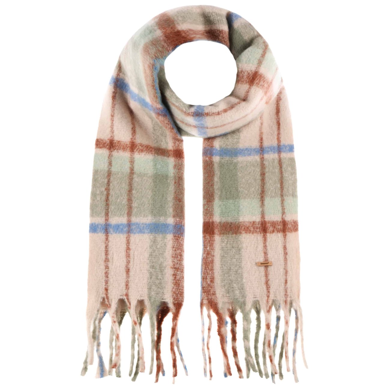 Barts Women's Mint Green Loriant Checked Scarf By