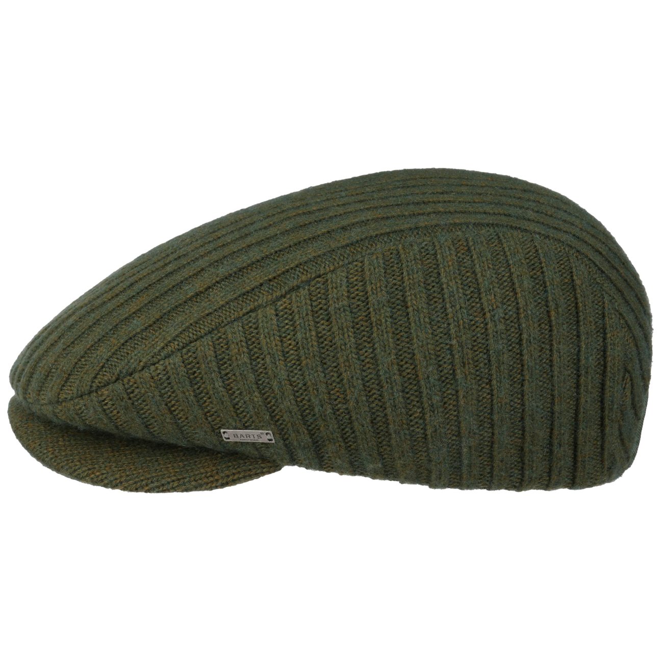 Barts Men's Olive Alvadey Knit Flat Cap By