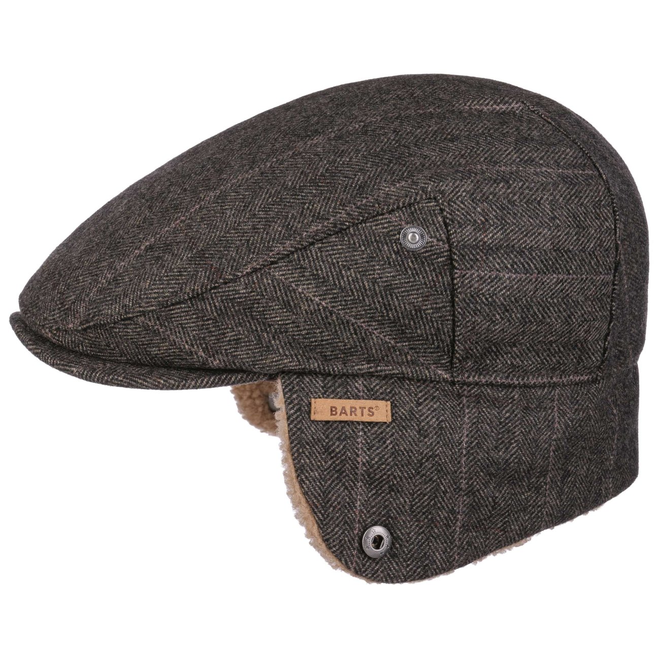 Barts Men's Brown Monzonite Flat Cap By