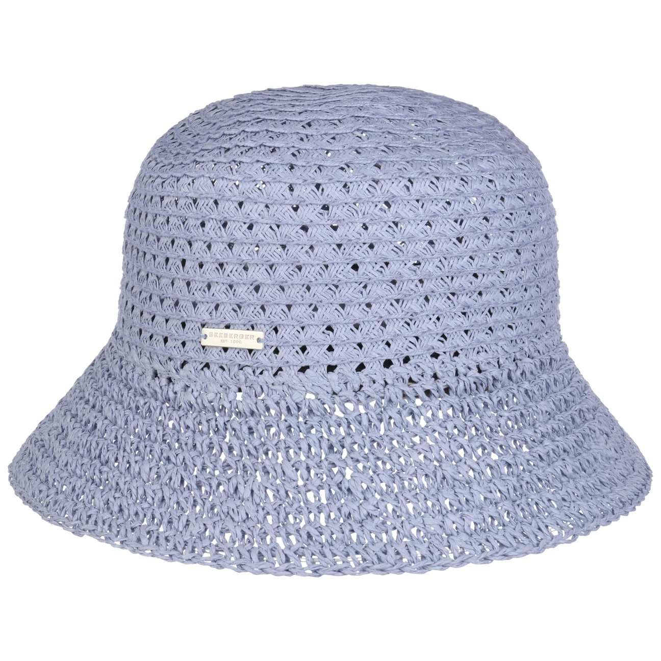 Seeberger Women's Light Blue Uni Crochet Straw Hat By