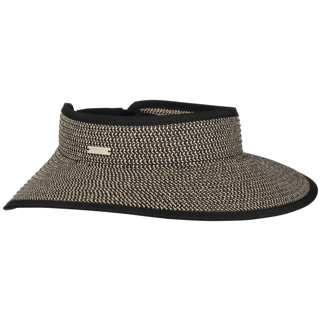 Seeberger Women's Nature-Black Wide Brim Visor By