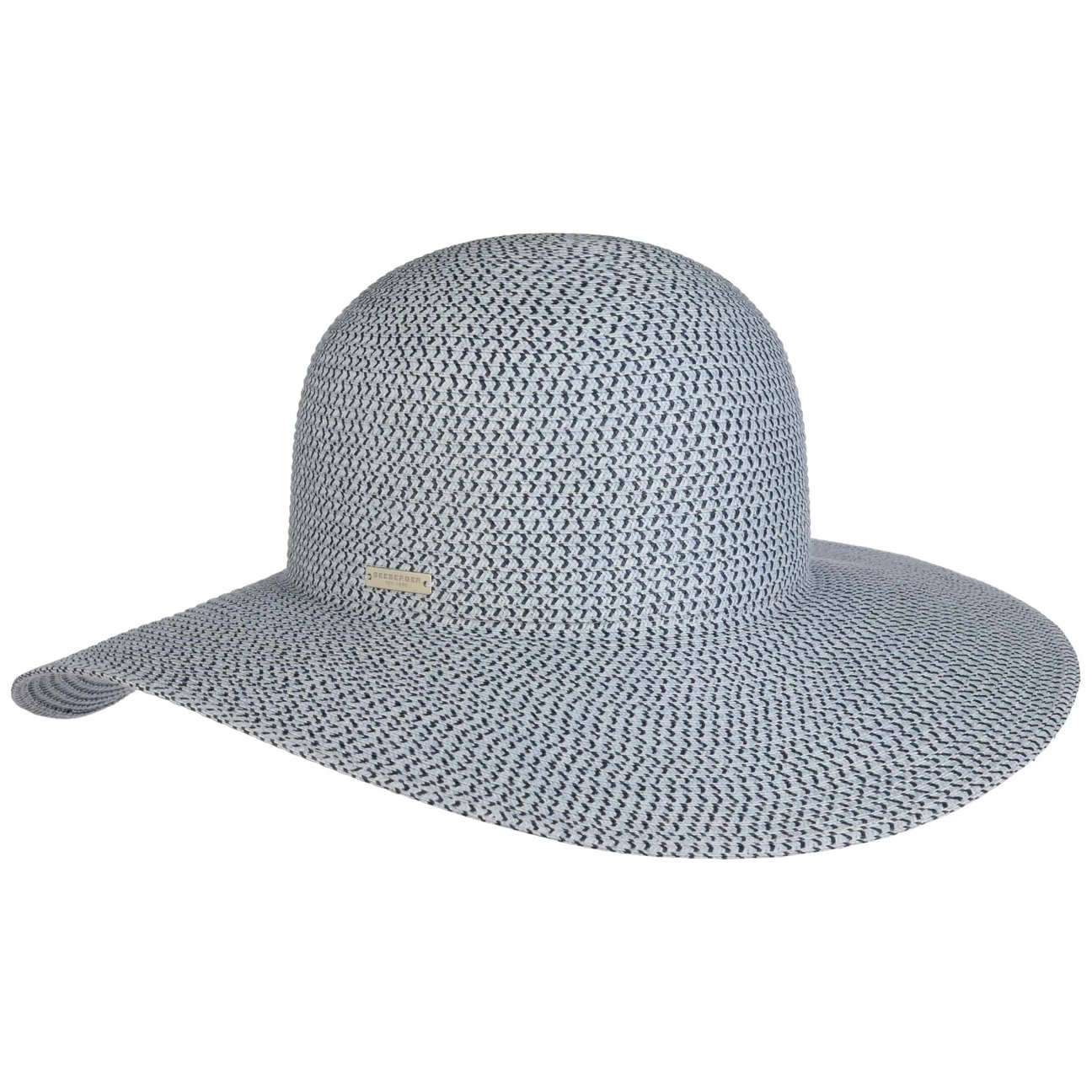 Seeberger Women's Blue Jalina Floppy Hat With Uv Protection By