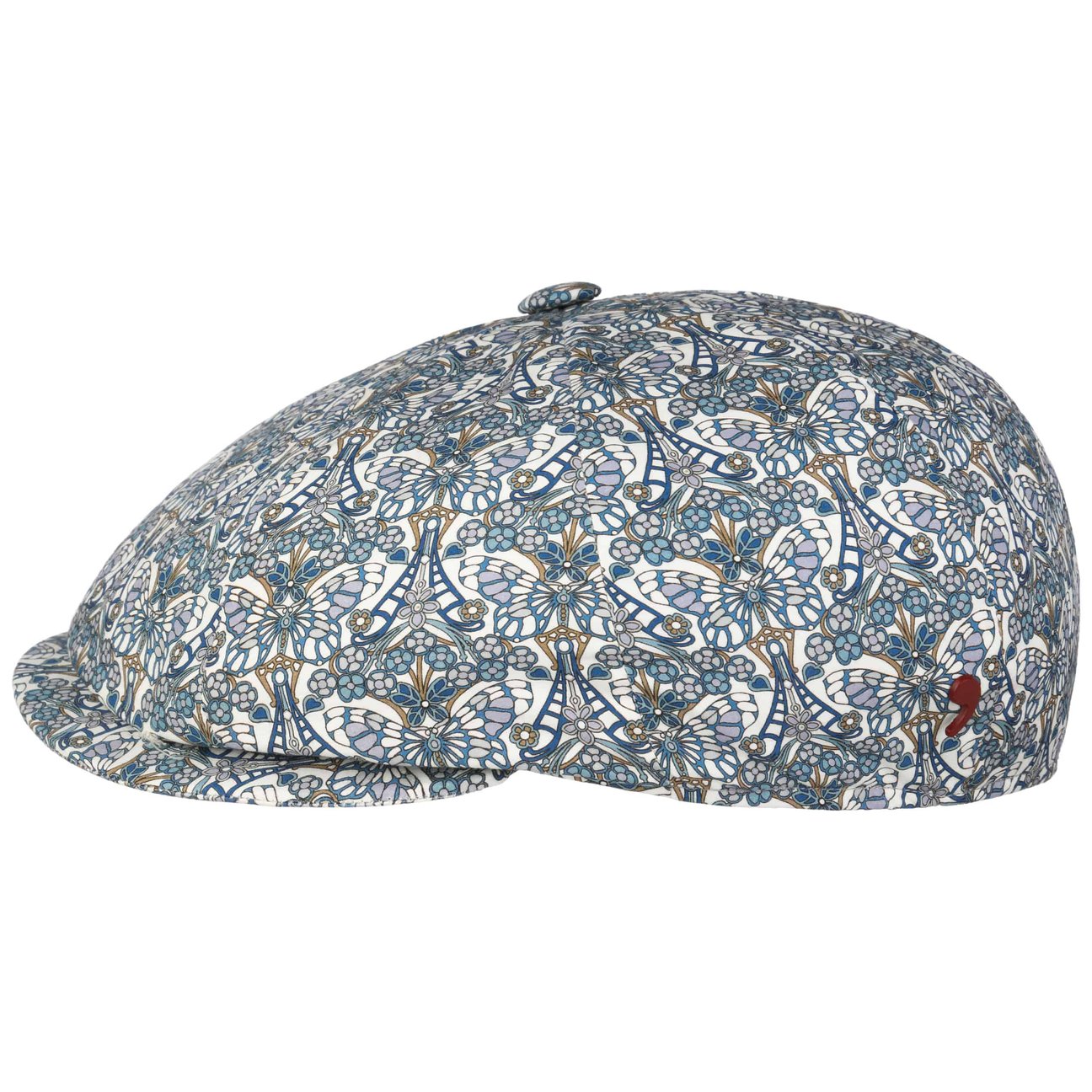 Alfonso D´Este Women's Blue-White Dandy Heritage Flat Cap By Alfonso DEste