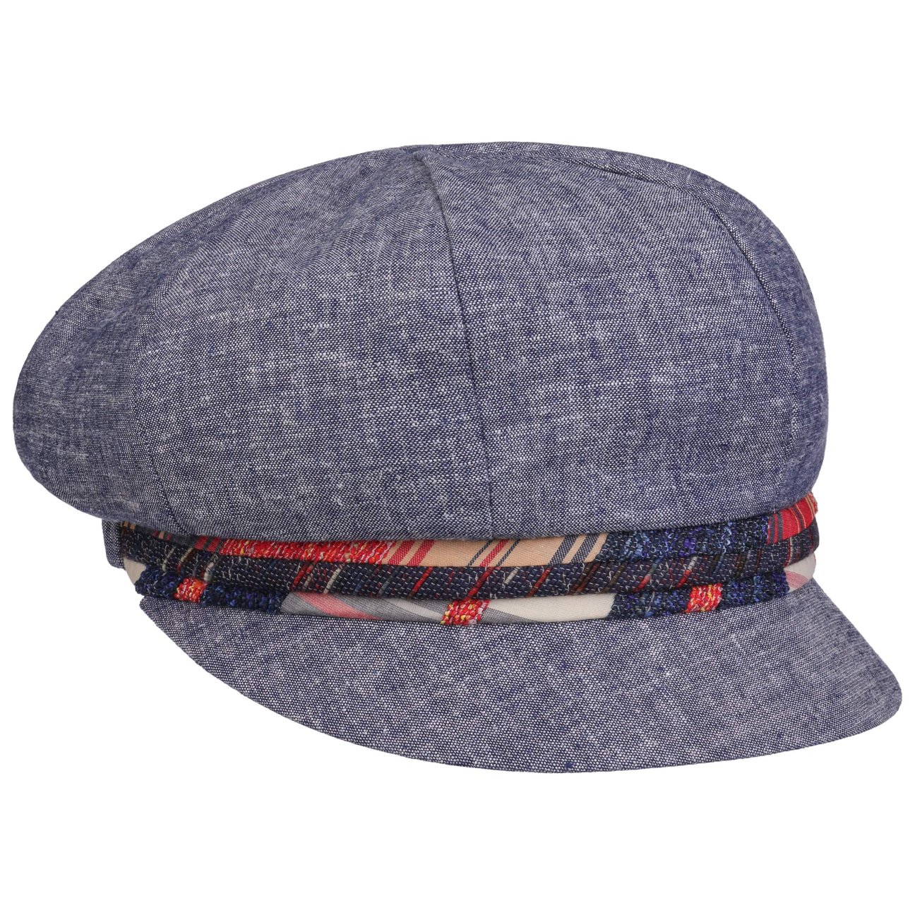 Bedacht Girls Blue-Mottled Alvora Newsboy Cap By