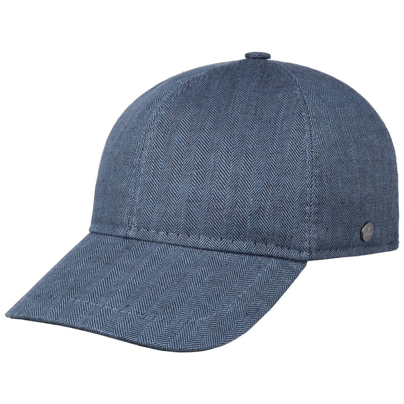Lierys Women's Blue Herringbone Linen Cap By