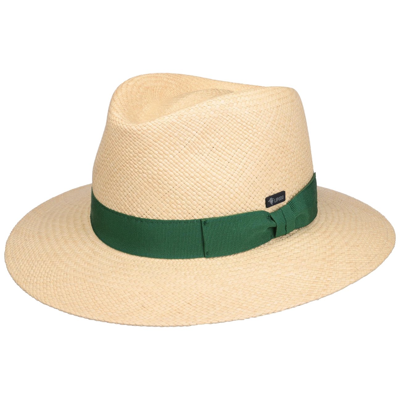 Lipodo Women's Dark Green Green Band Traveller Panama Hat By