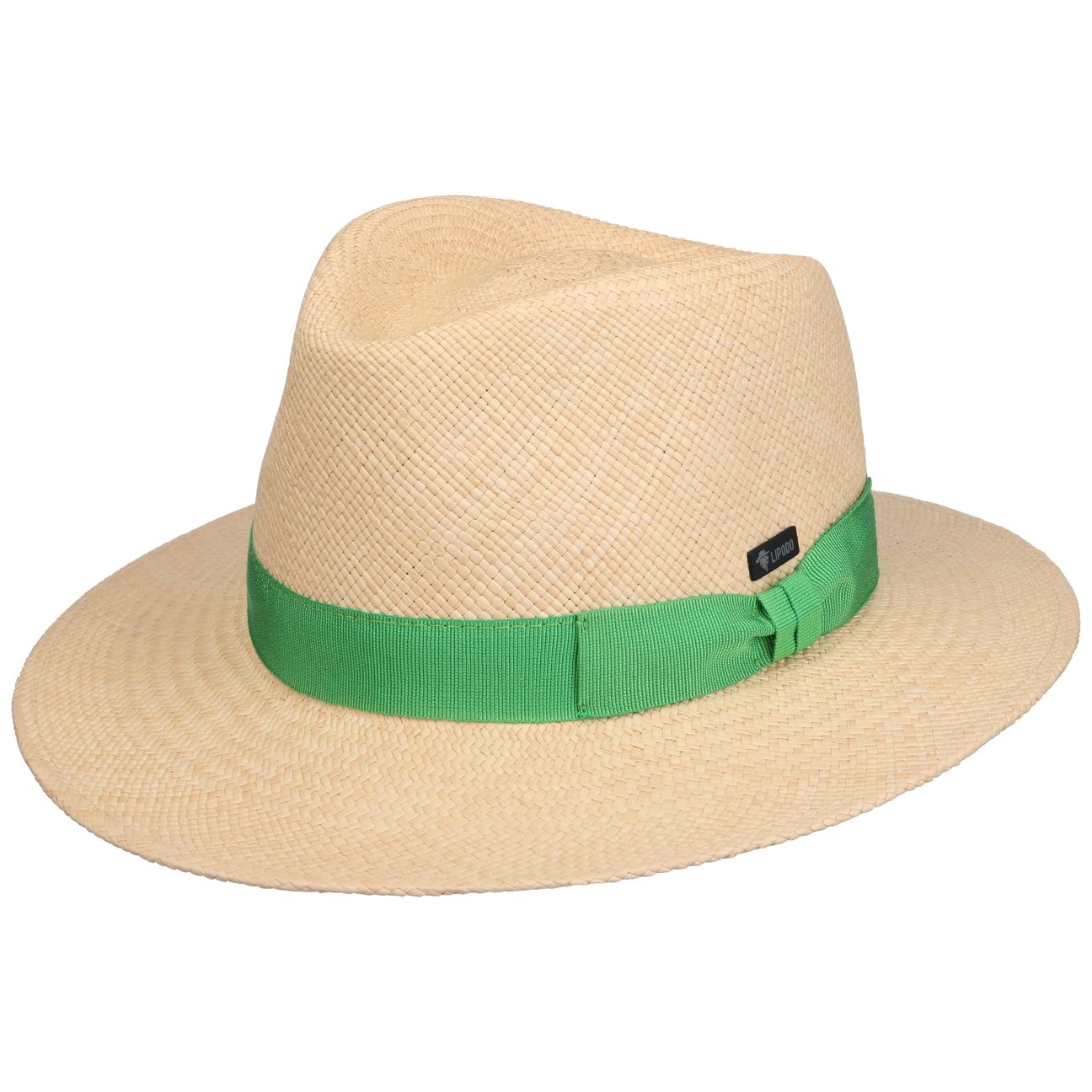 Lipodo Women's Green Band Traveller Panama Hat By