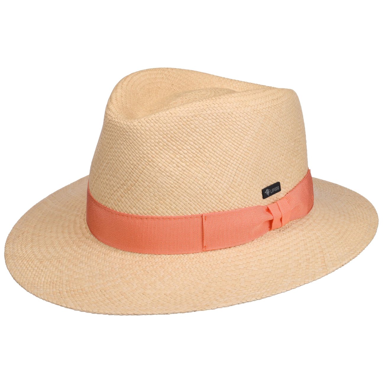 Lipodo Women's Apricot Green Band Traveller Panama Hat By