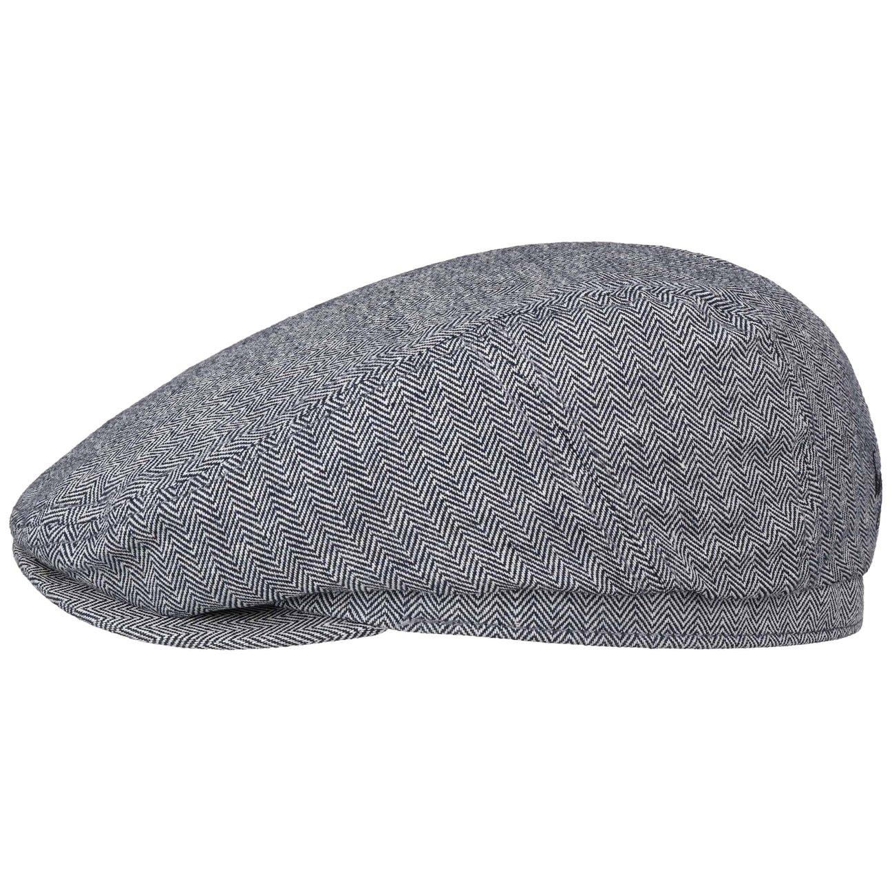 Bugatti Navy Summer Herringbone Flat Cap By