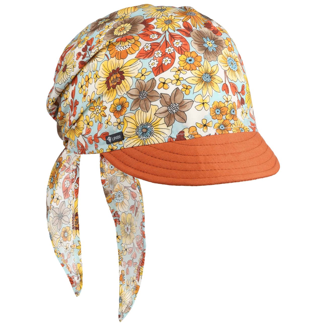 Lipodo Women's Orange Malvik Bandana Cap By