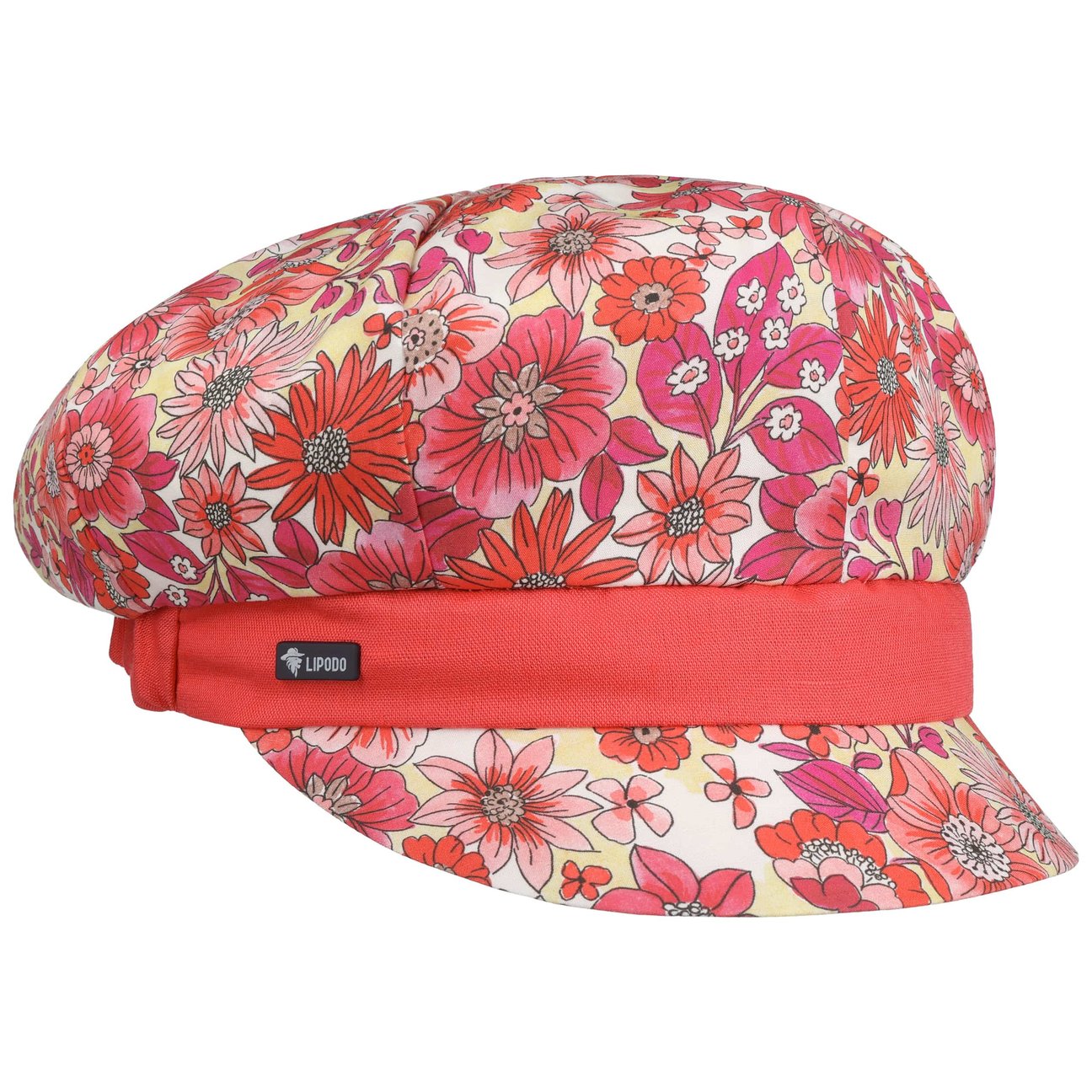 Lipodo Girls Pink Malvik Newsboy Cap By