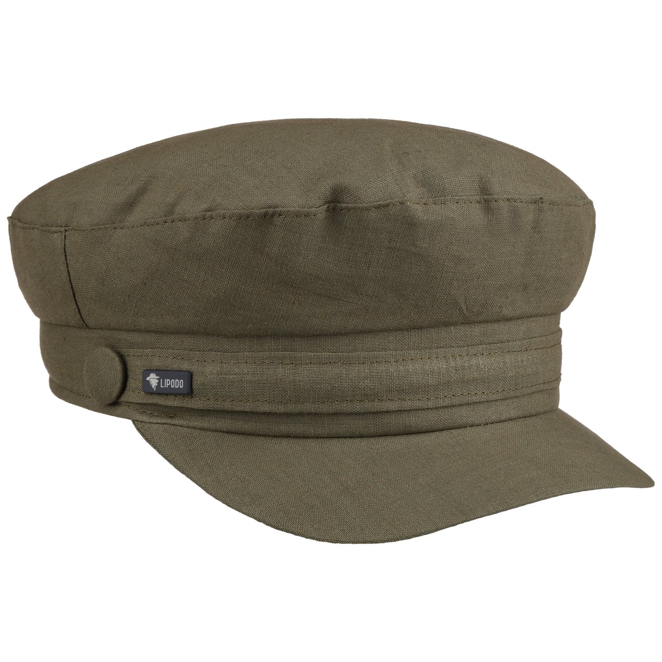 Lipodo Women's Olive Uni Linen Fisherman´S Cap By