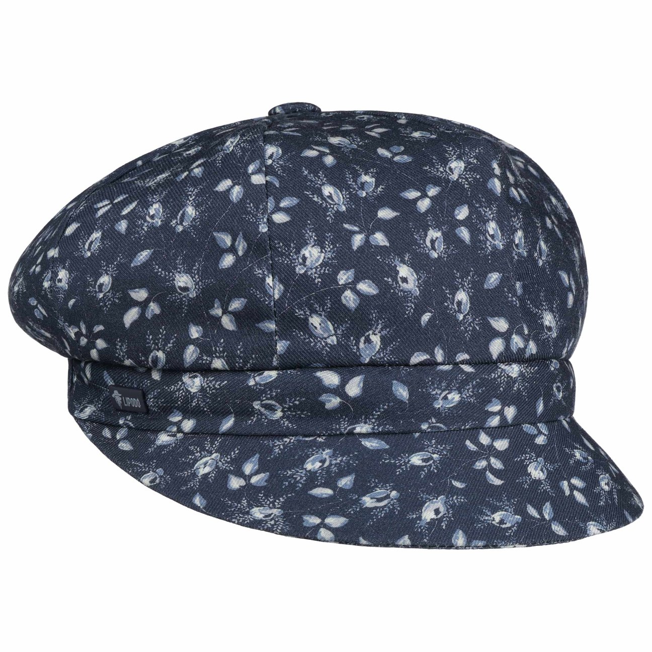 Lipodo Girls Navy Vianea Flower Newsboy Cap By