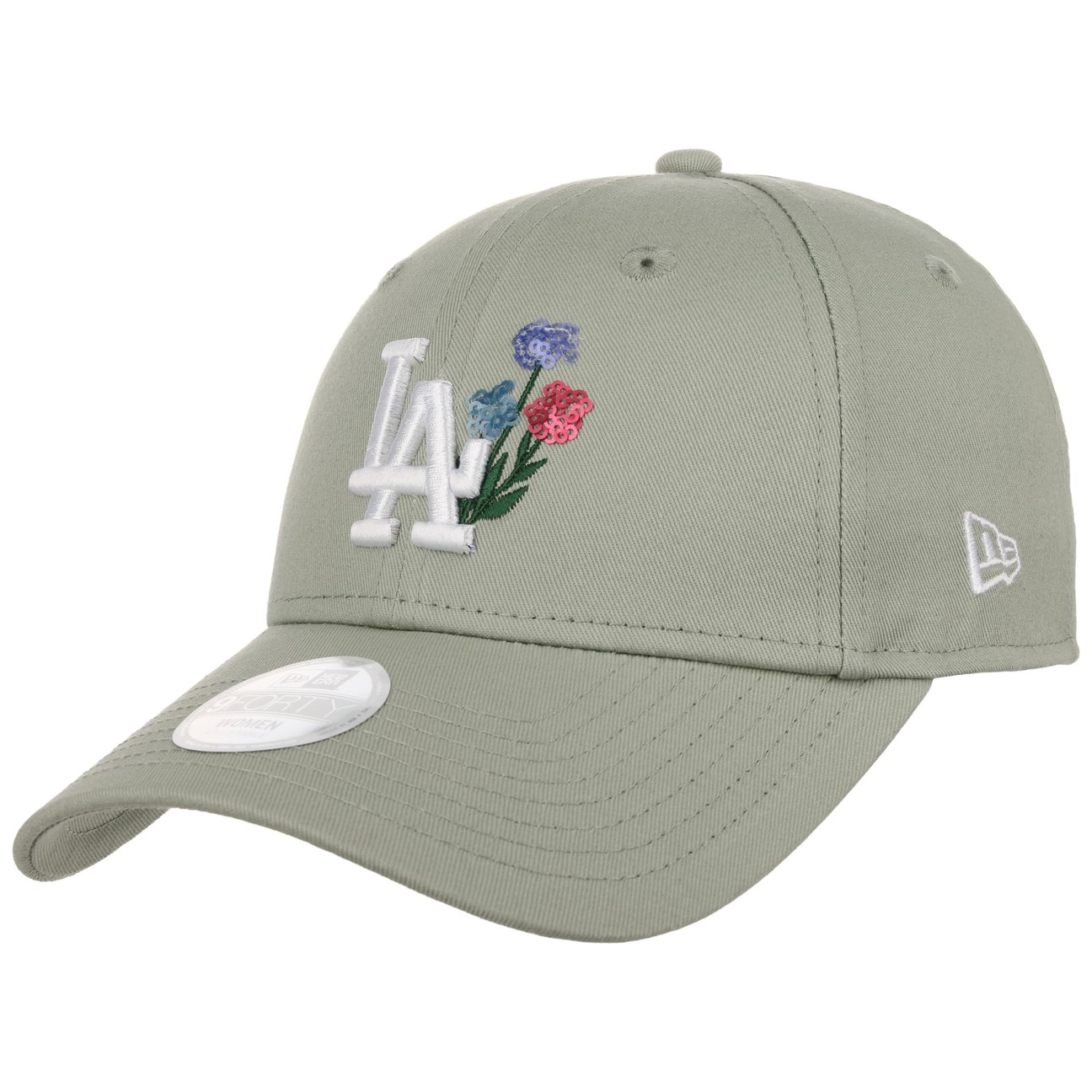 New Era Women's Mint Green 9Forty Dodgers Floral Icon Cap By