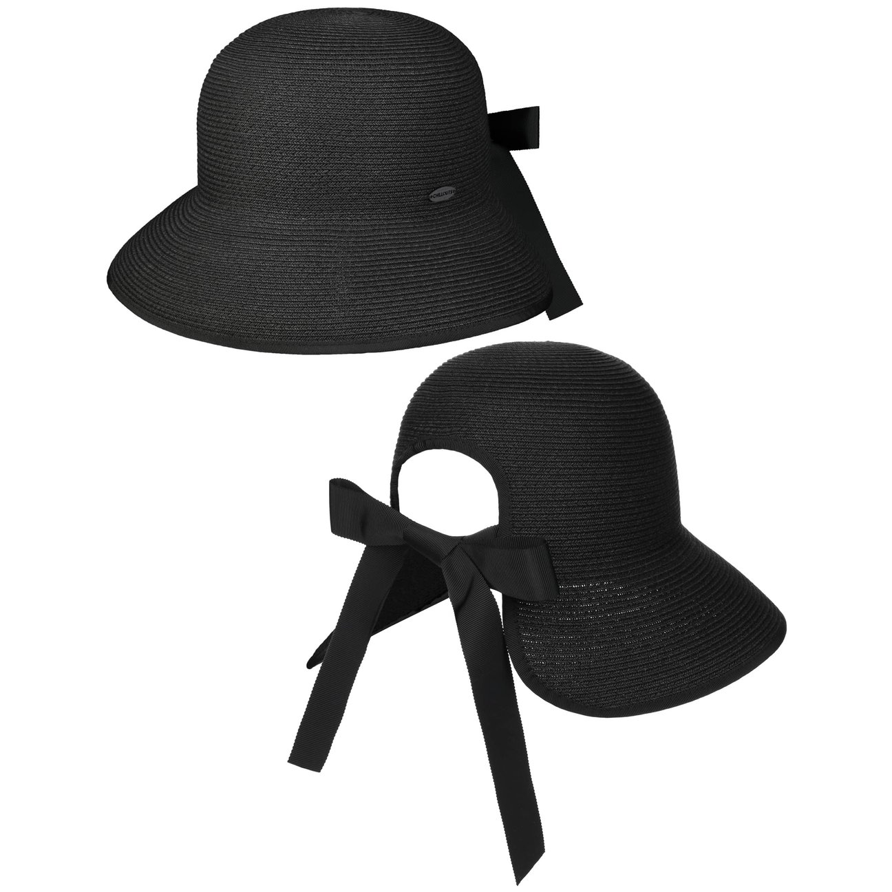 Chillouts Women's Black Bonnet Sun Hat With Uv Protection By