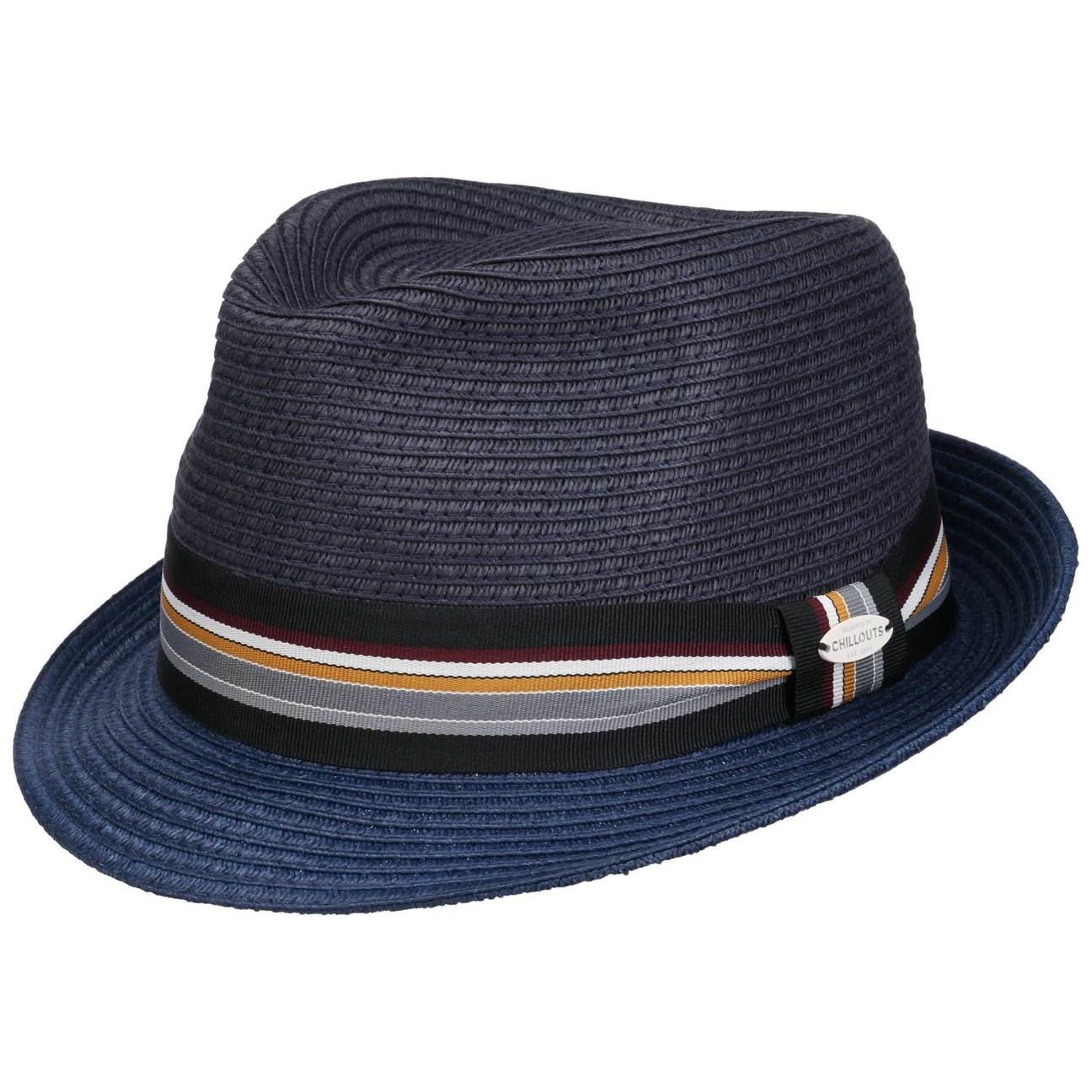 Chillouts Men's Navy Argos Trilby Straw Hat By