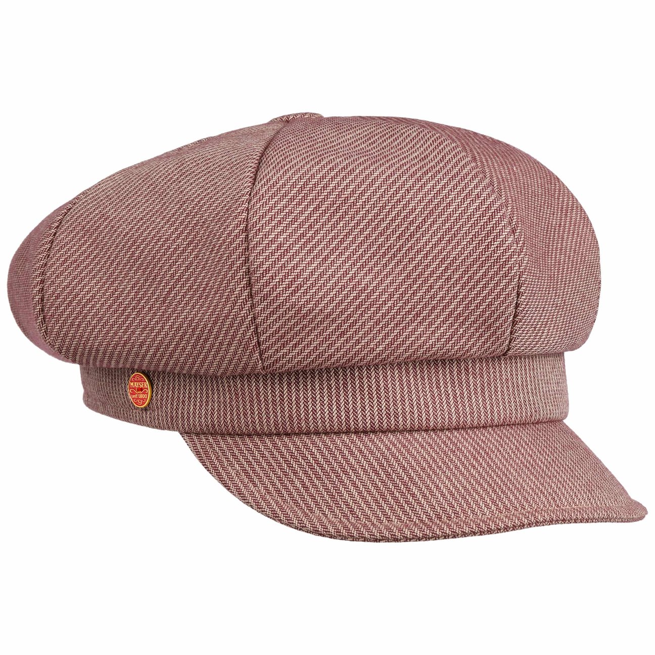 Mayser Women's Brown-Beige Anja Cotton Newsboy Cap By