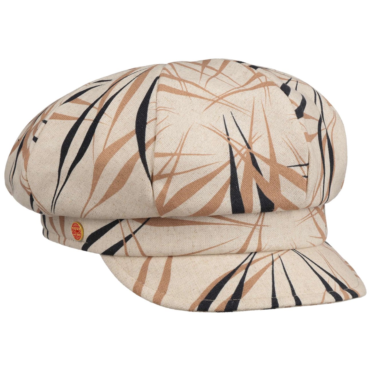 Mayser Women's Beige Anja Floral Newsboy Cap By