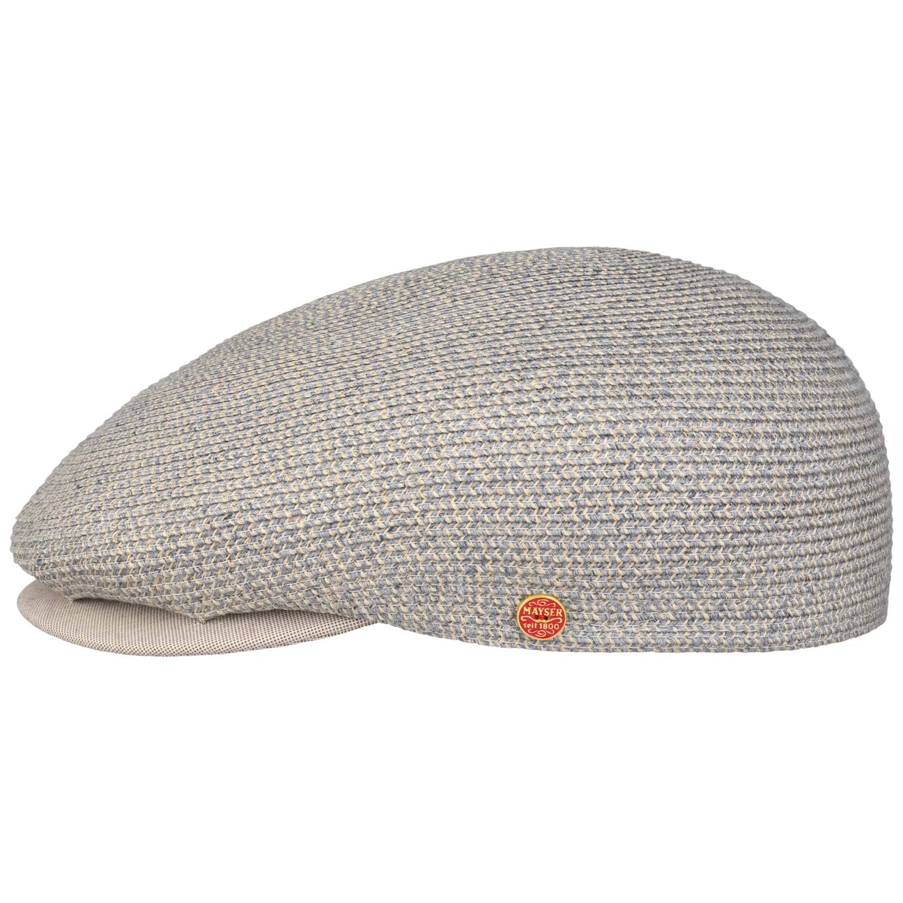 Mayser Blue Dan Linen Hemp Flat Cap By
